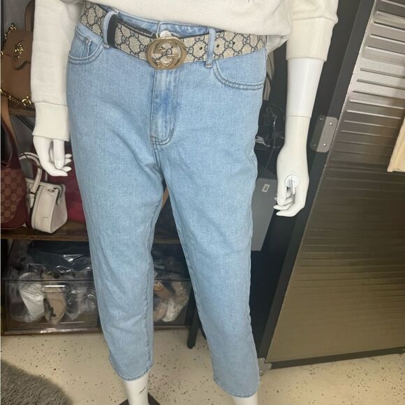 PacSun Light Wash Denim Slim Mom Jeans 25 Cropped - Picture 2 of 6